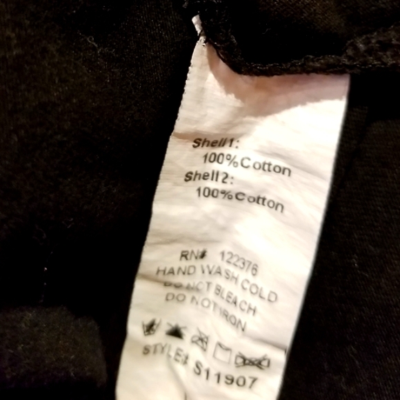 Mustard Seed Black 100% Cotton Eyelet Puffy Layered Sleeve Crop Top - Picture 6 of 10